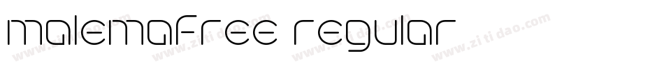 malemafree regular字体转换